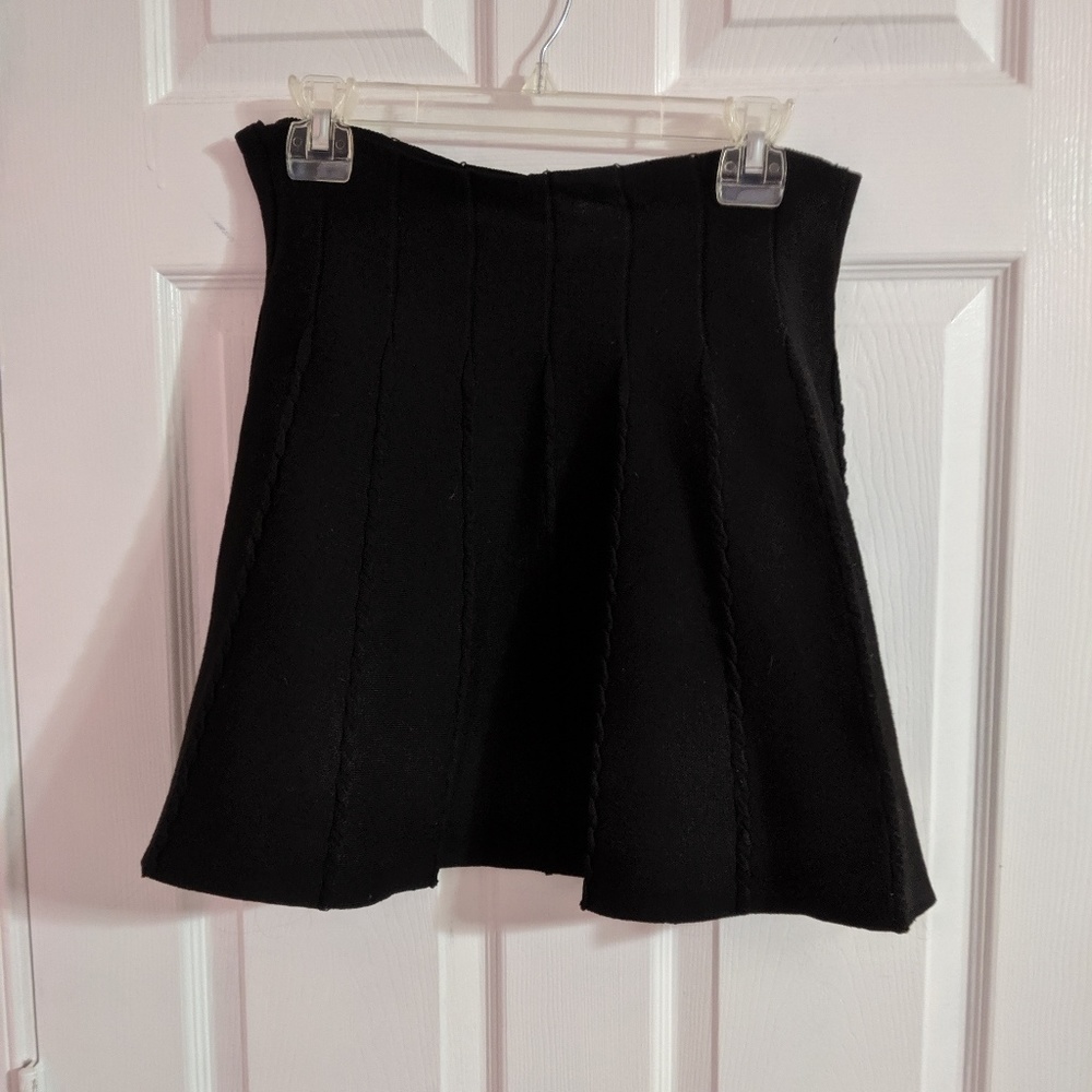 Black mini skirt